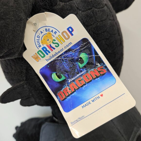 BAB Toothless How To Train Your Dragon 13 Inch Night Fury With Wings & Orig Tag - Picture 7 of 7